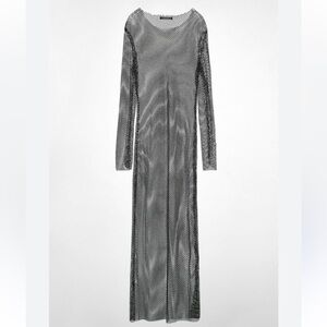 ZARA RHNESTONE MESH DRESS